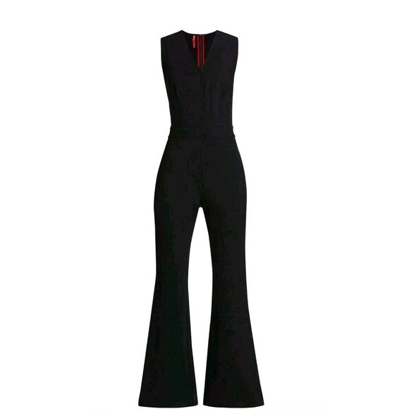 SPANX Perfect Sleeveless Jumpsuit Black Back Zipper Wide Leg Size 3X - Picture 4 of 12